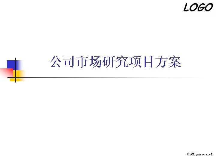 公司市场研究项目方案商务管理PPT模板