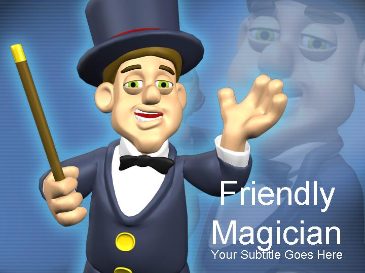 friendly magician ppt模板