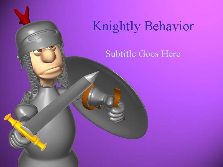 knightly behavior ppt模板