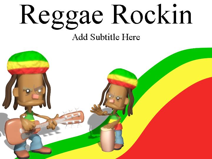 reggae rockin ppt模板