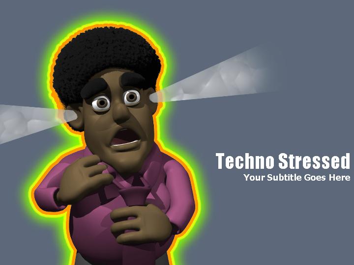 techno stressed ppt模板