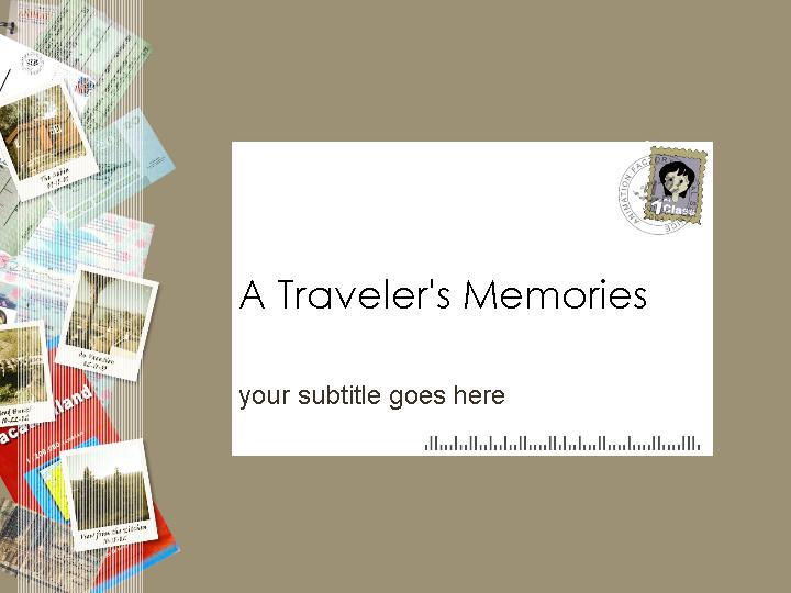 a travelers memories ppt模板