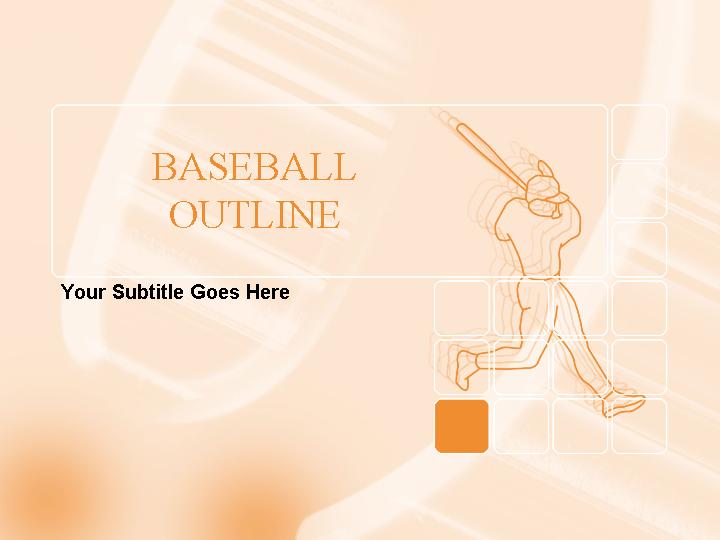 baseball outline ppt模板