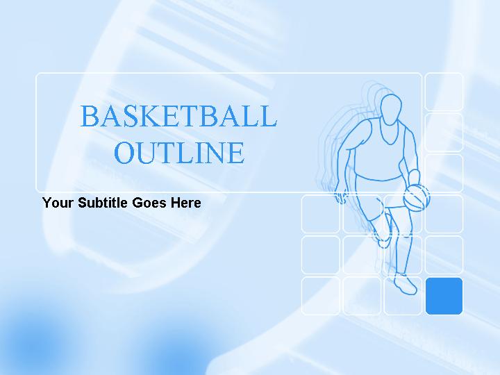 basketball outline ppt模板