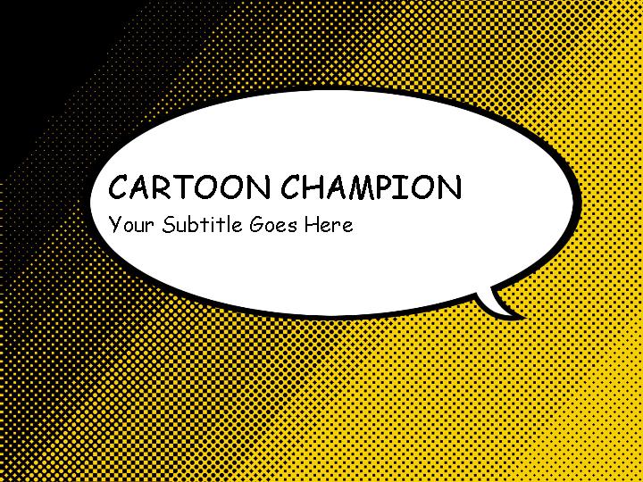 cartoon champion ppt模板