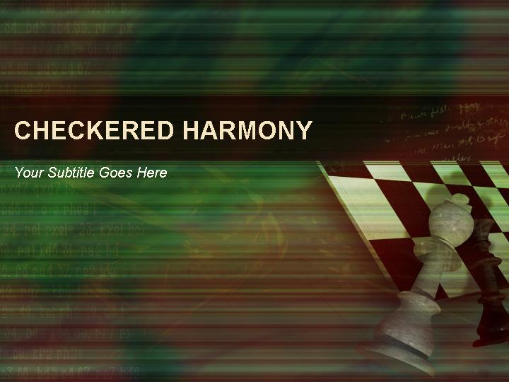 checkered harmony ppt模板