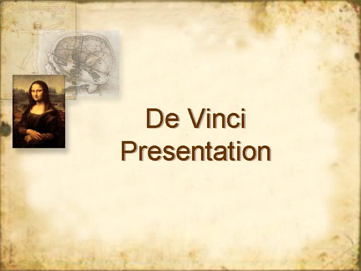 de vinci presentation ppt模板