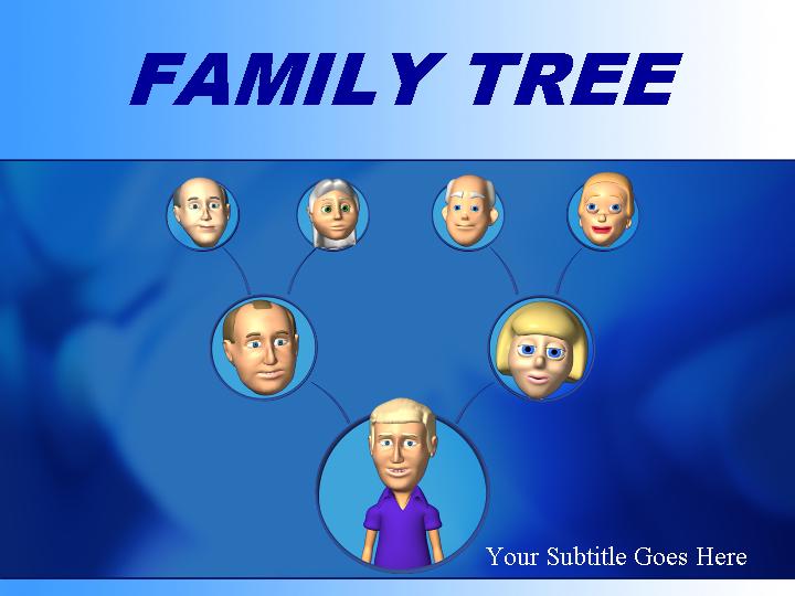 family tree ppt模板