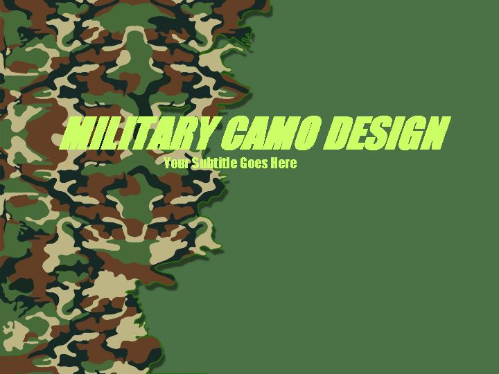 military camo design ppt模板