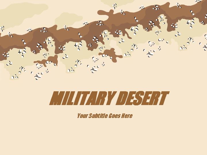 military desert ppt模板