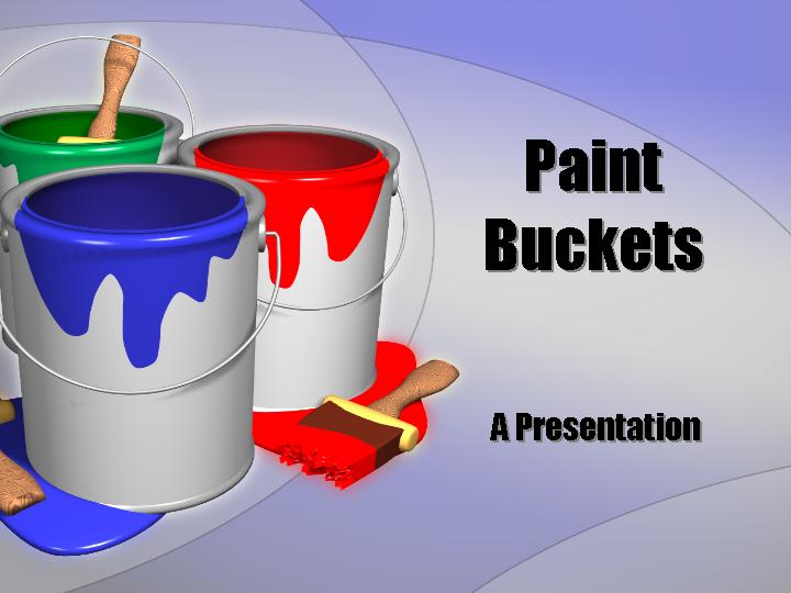 paint buckets ppt模板