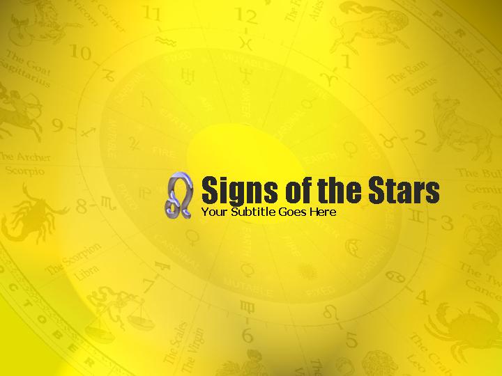 signs of the stars ppt模板