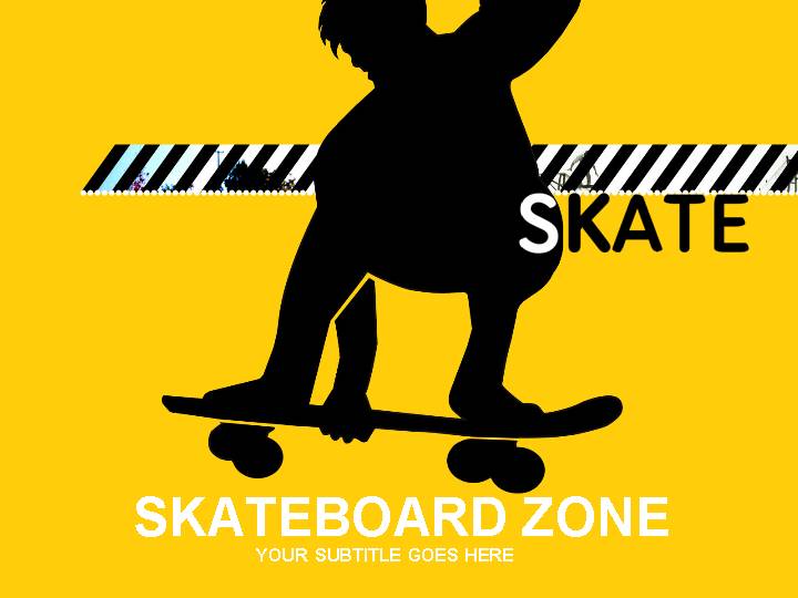 skateboard zone ppt模板