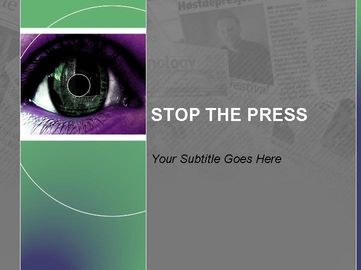 stop the press ppt模板