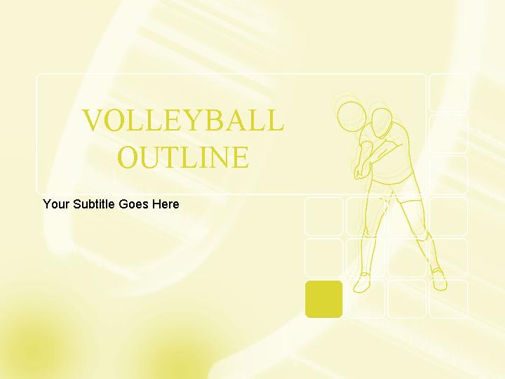 volleyball outline ppt模板