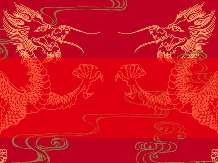 中国龙背景PPT模板
