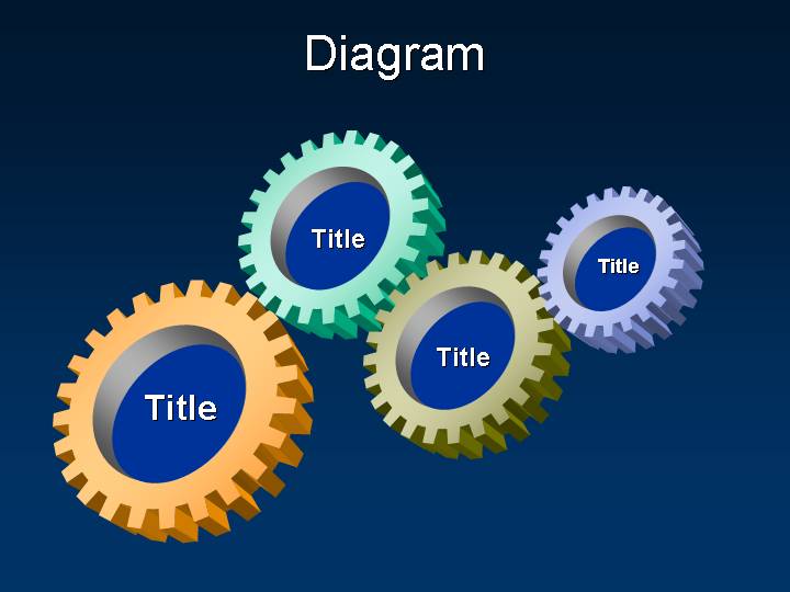 齿轮风格标题PPT图表素材