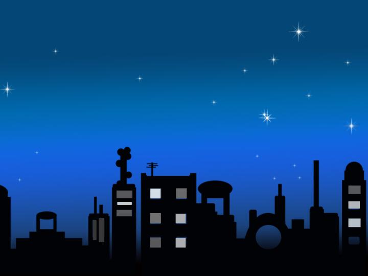 城市夜空PPT模板下载
