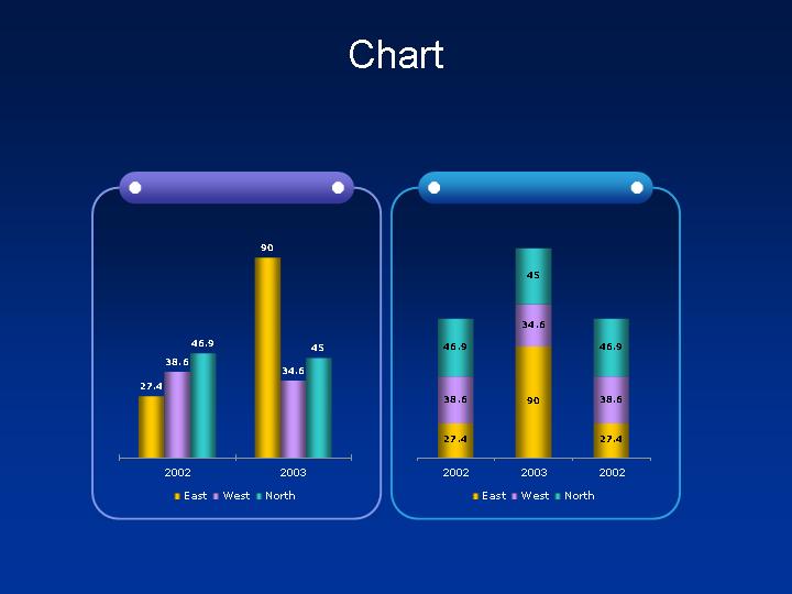 柱状图风格页PPT模板图表素材