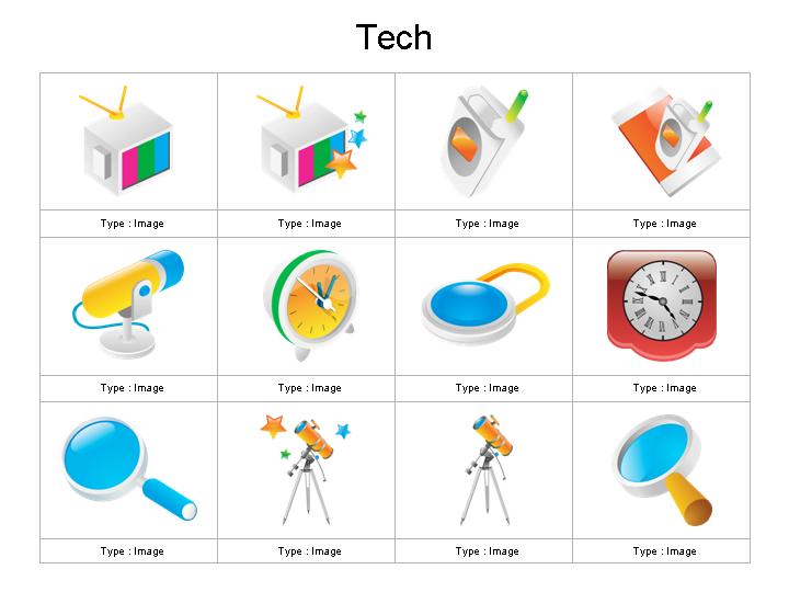 科技图标素材PPT图标素材