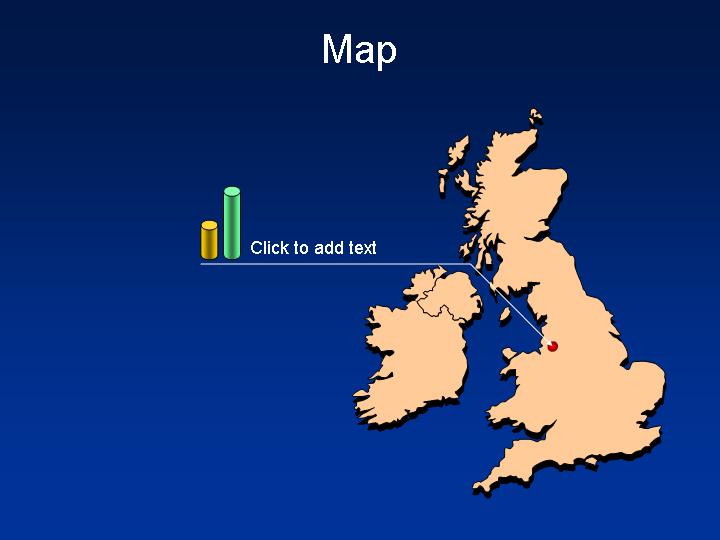 英国板块地图地图PPT模板