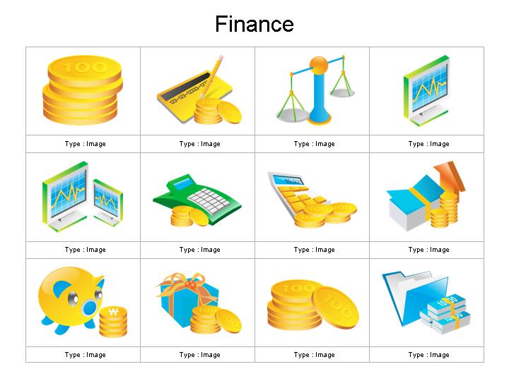 金融图标素材PPT图标素材