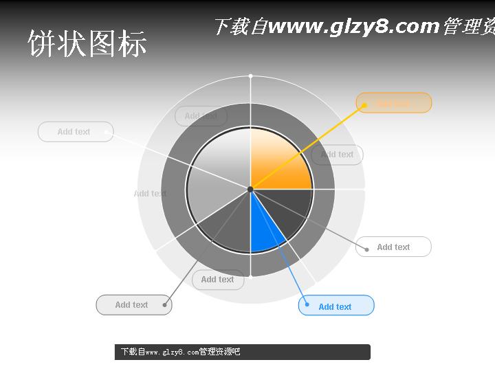 分项介绍饼图图示PPT素材