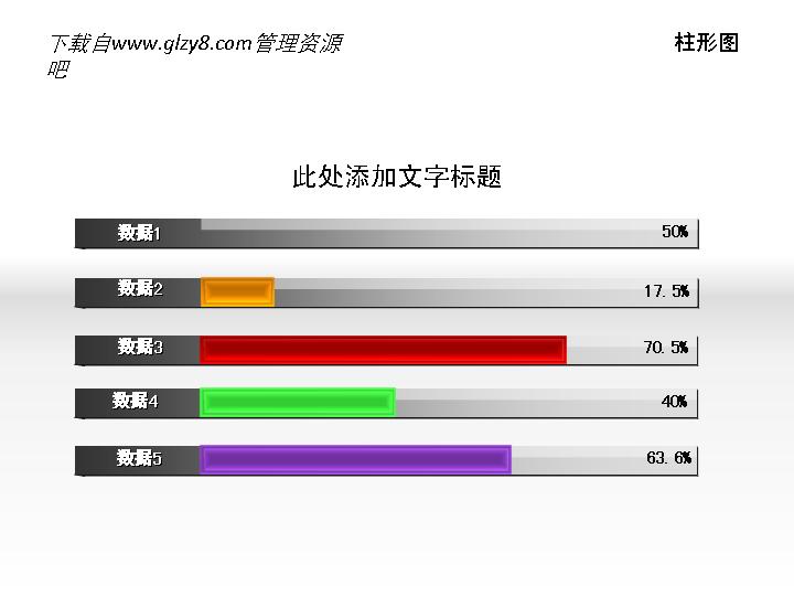 横向柱状图PPT图表素材