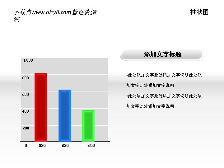 竖立柱状图PPT图表素材