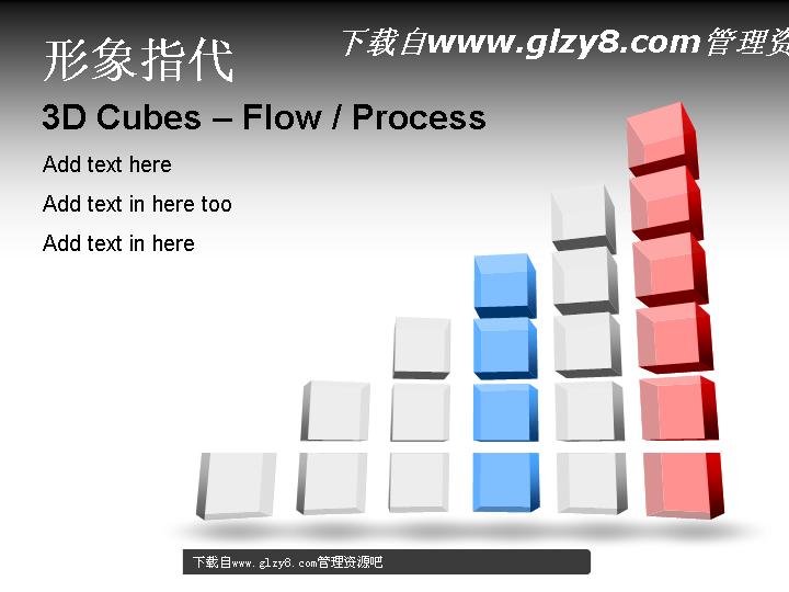 精致立体数据图表PPT素材