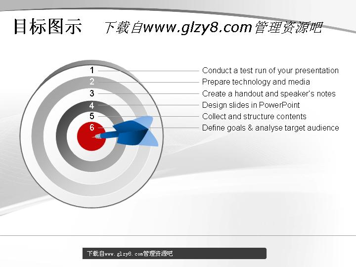 飞镖图示目标分析PPT素材