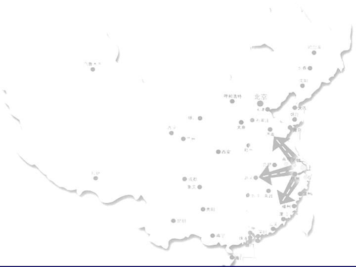 粉红碎花中国地图背景灰色PPT模板