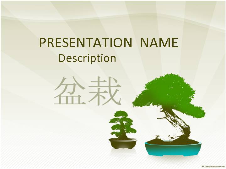 盆景PPT模板