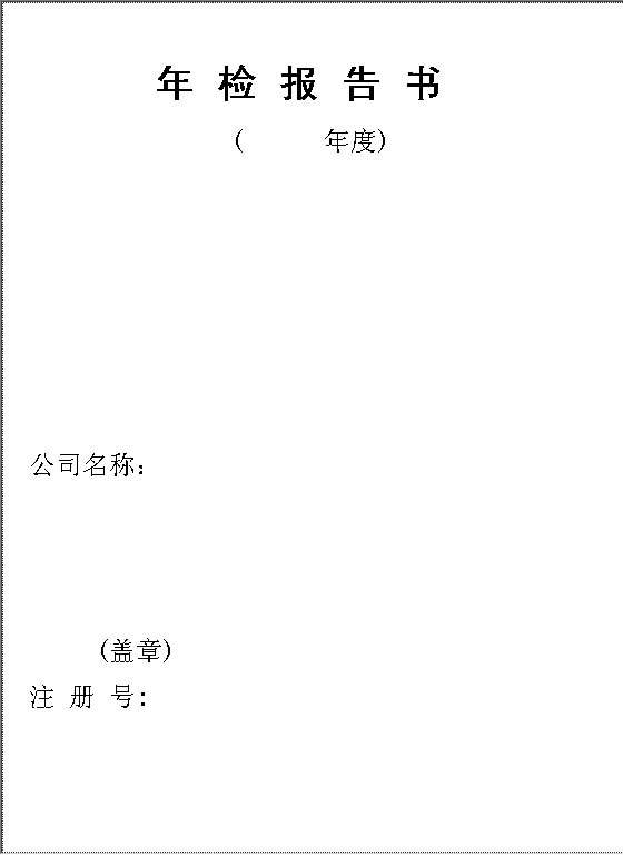 年检报告书Word模板