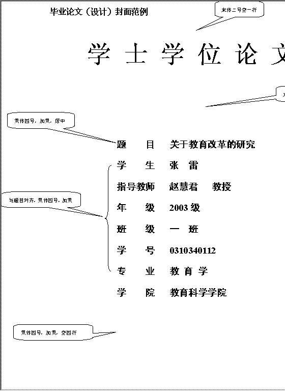 长春师范学院教科院毕业论文格式的基本要求Word模板