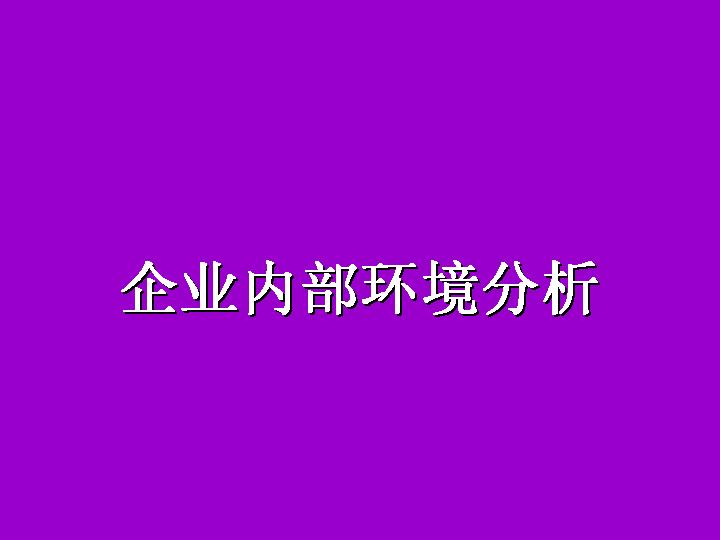 企业内部环境分析PPT