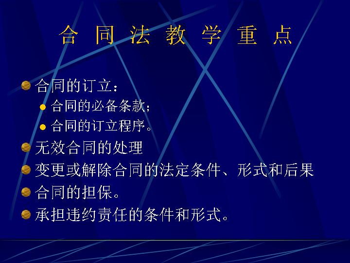 合同法教学重点PPT