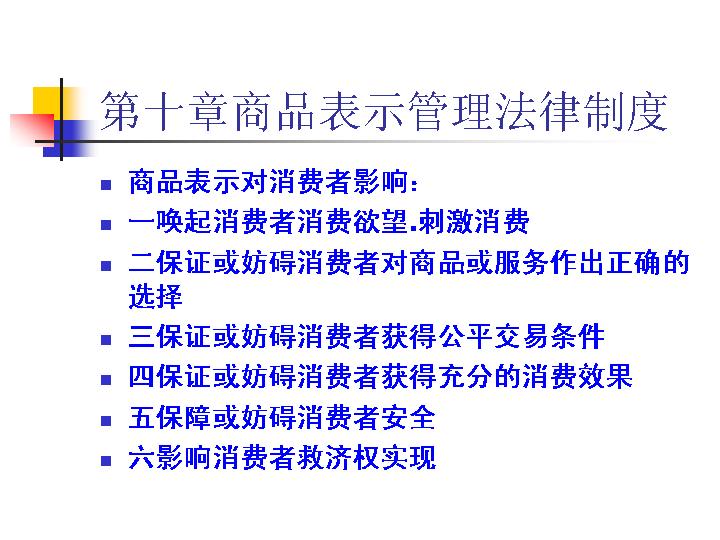 商品表示管理法律制度PPT