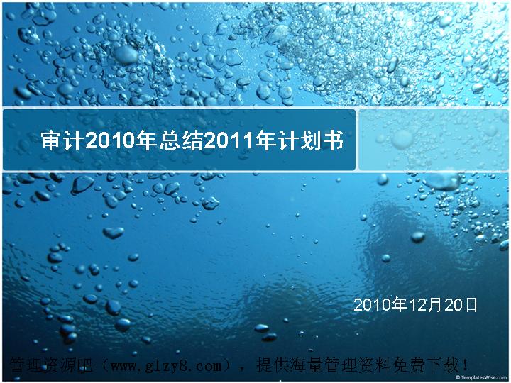 审计2010年总结2011年计划书PPT