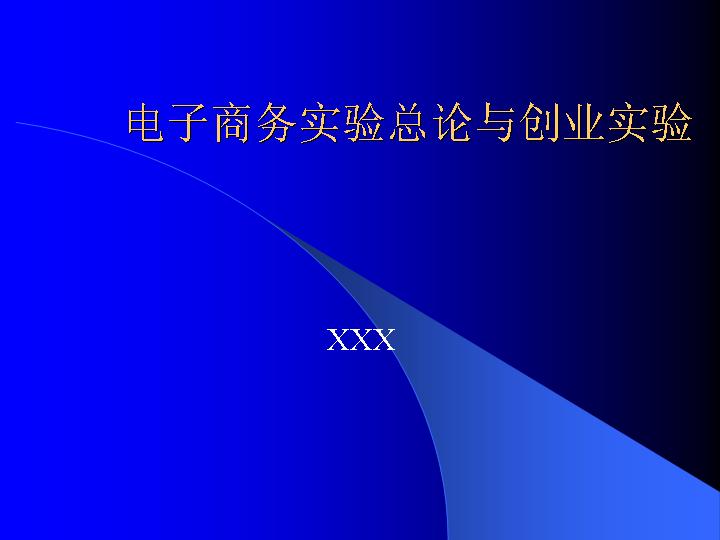 电子商务实验总论与创业实验PPT