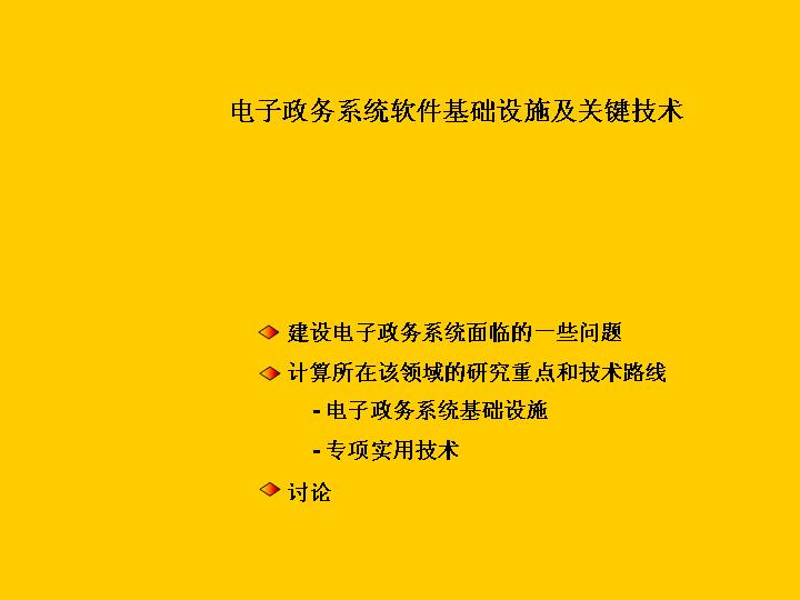 电子政务系统软件基础设施及关键技术PPT