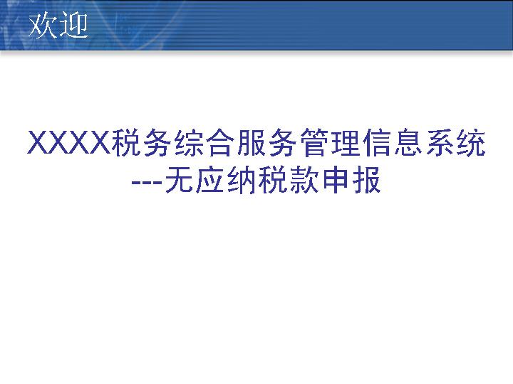 税务综合服务管理信息系统PPT
