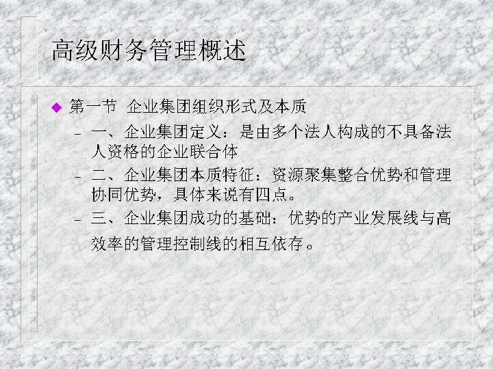 高级财务管理概述PPT