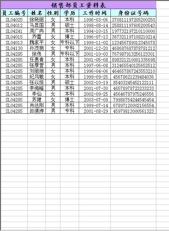 一月份销售部工资管理Excel模板