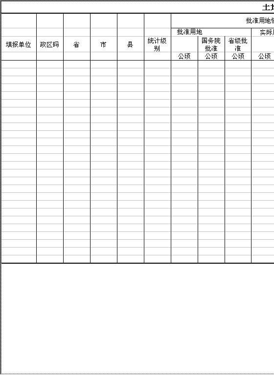 土地行政管理Excel模板