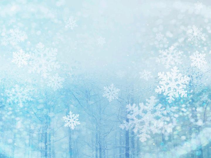 雪花森林PPT模板下载
