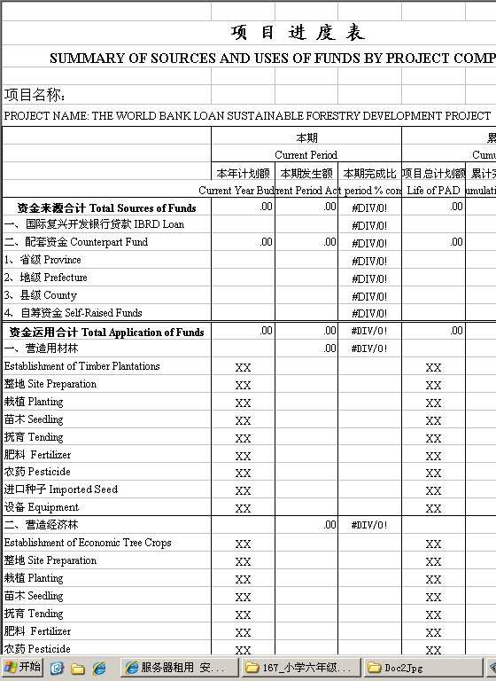 项目进度表1Excel模板