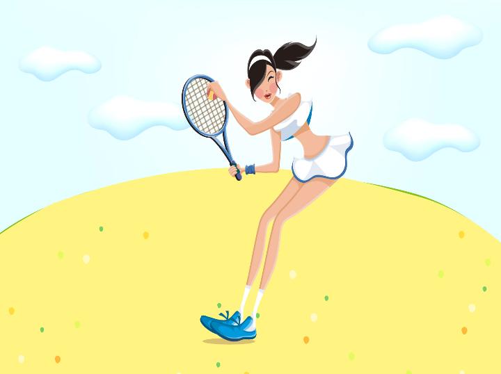 美女健康运动PPT模板下载