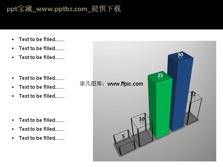 3D样式PPT图表