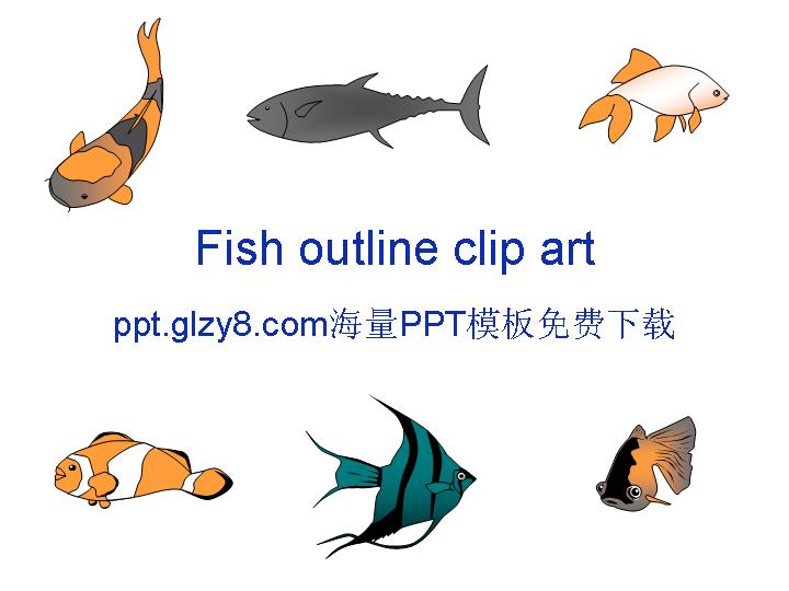 海洋鱼生物PPT图片素材